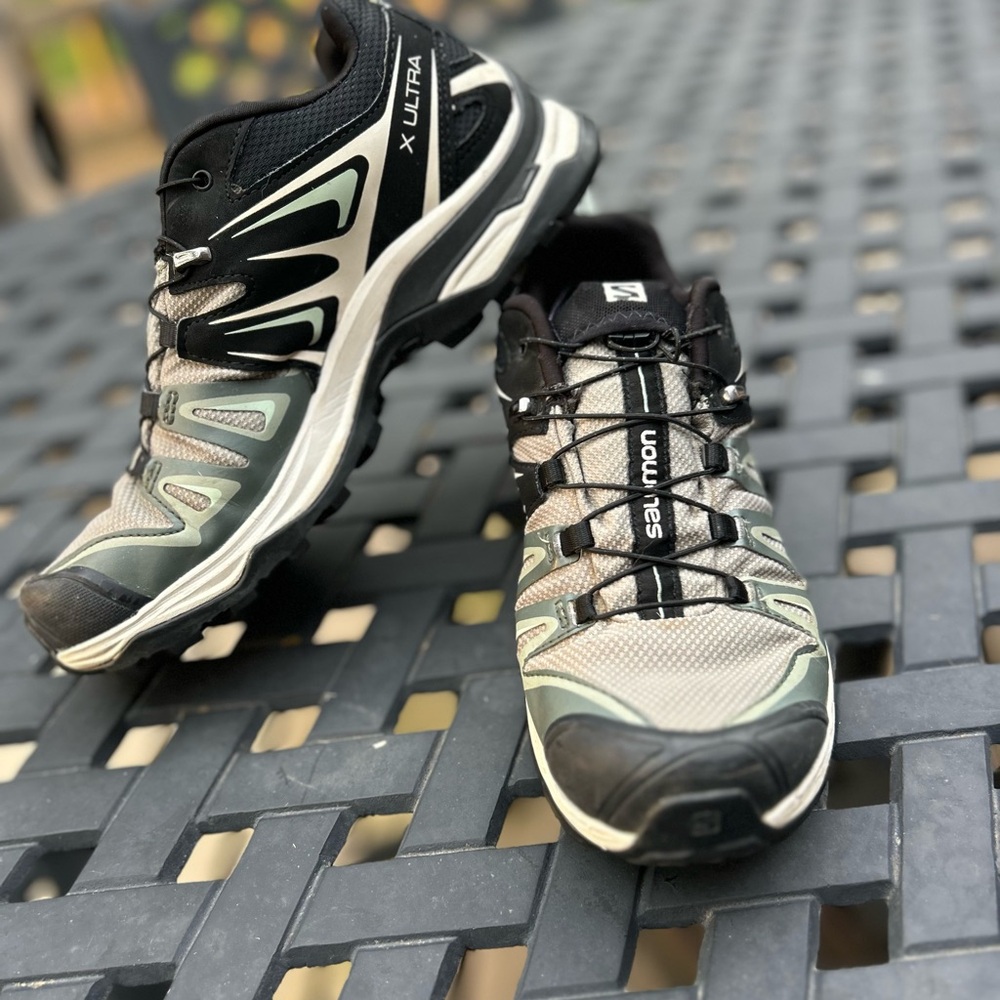 Salomon X Ultra Black and White Athletic Shoes